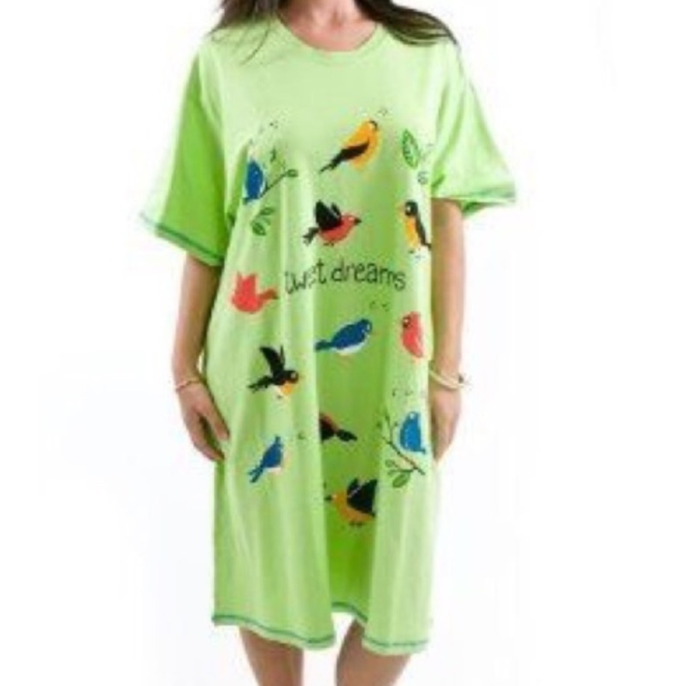 Hatley Tweet Dreams Green Nightgown